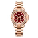 Alexandre Christie Collection AC 9205 BF Rosegold Dial Red Stainless Steel Strap